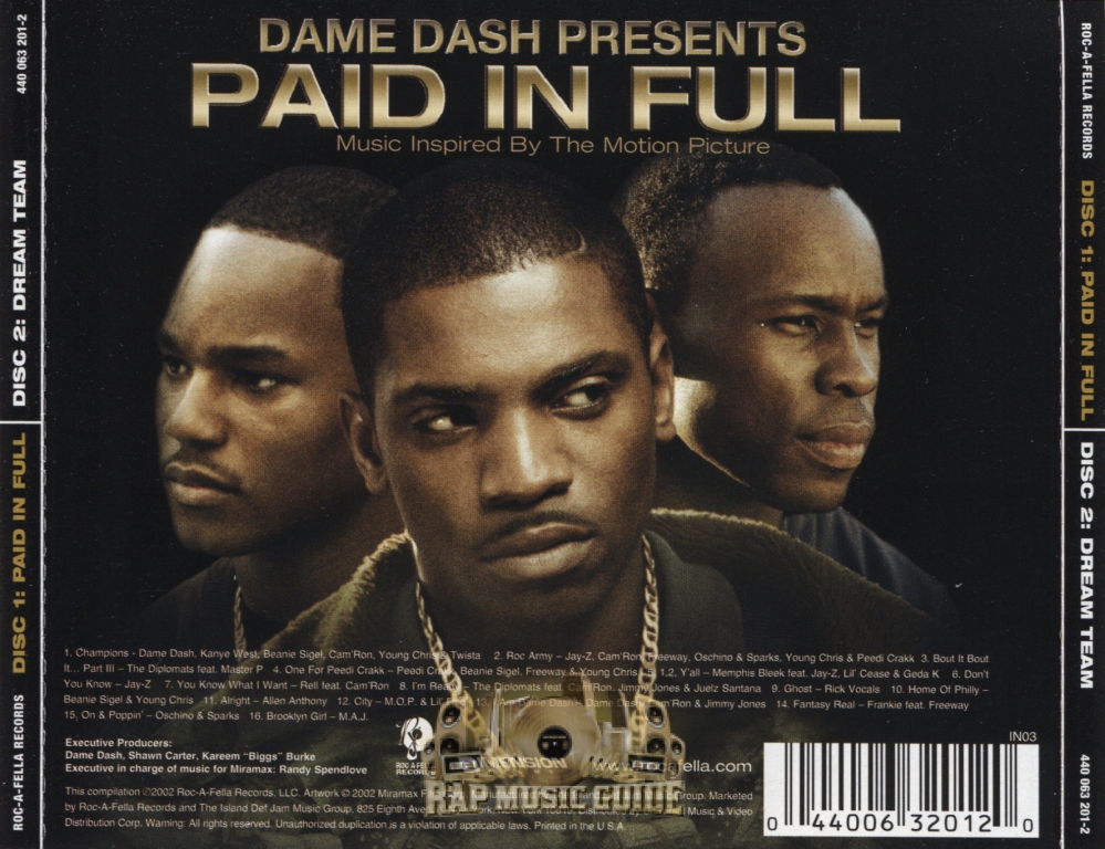 Dream Team Paid In Full CD Rap Music Guide